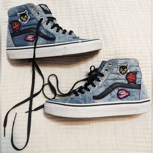 Vans Off the Wall Acid Wash Denim with Aplique